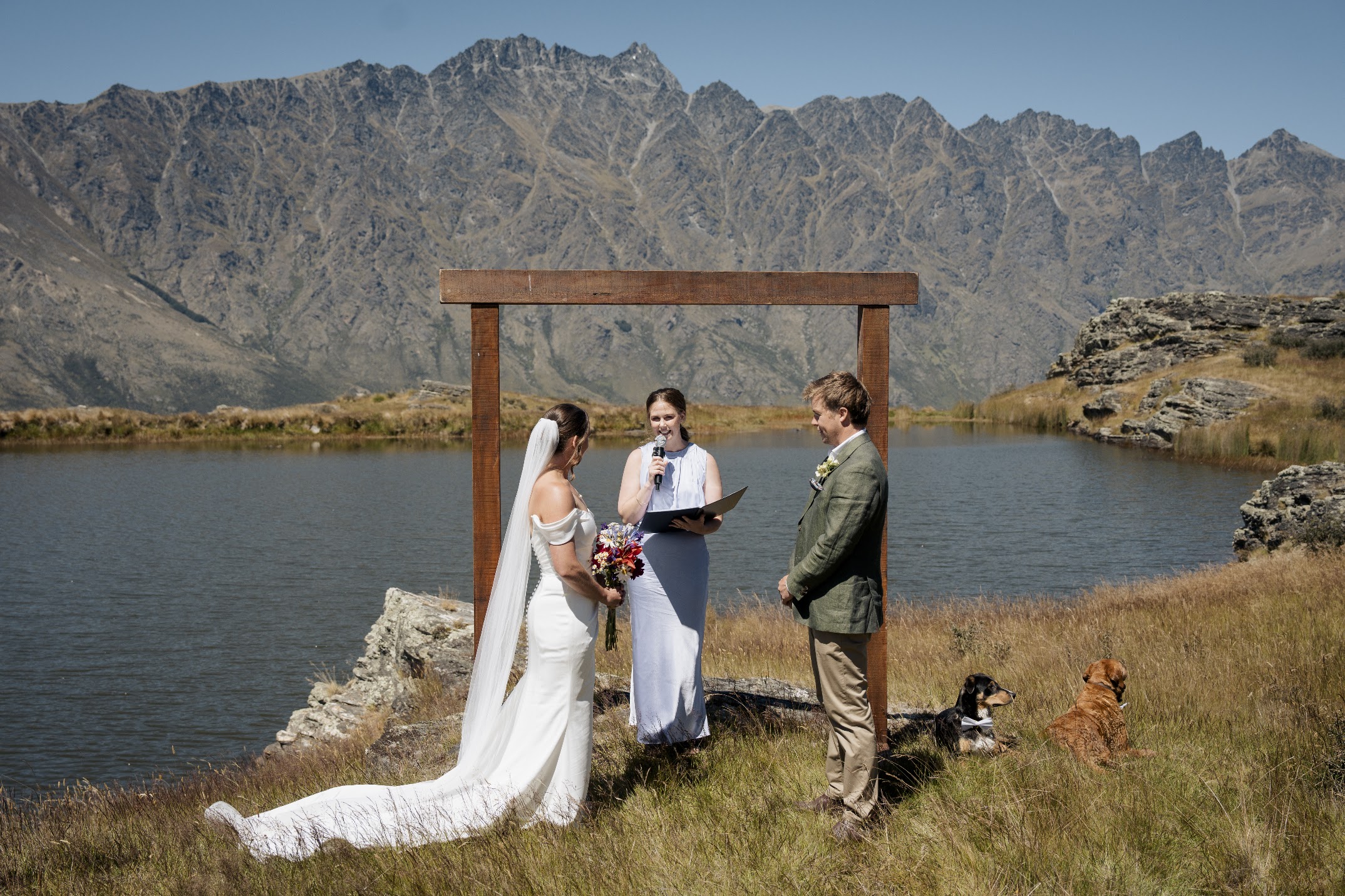 Jessie and Logan on their wedding day